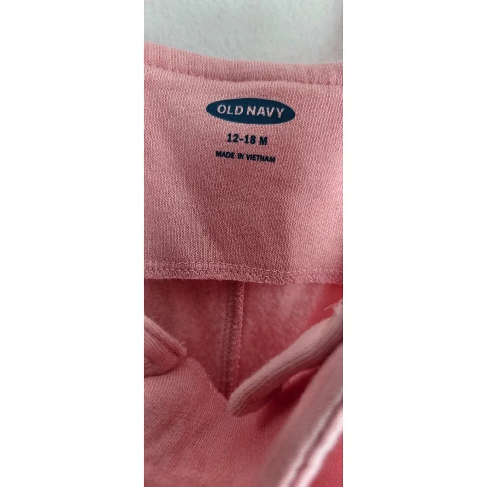 Old Navy Soft‎ Pink Fleece Overalls Corduroy Jumpsuit Size 12-18 months